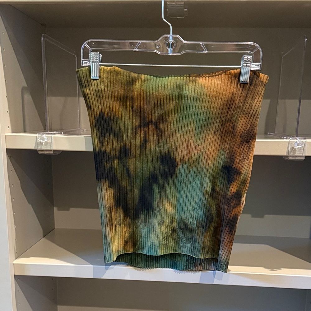 Cotton Citizen Earthy Tie-Dye Mini Skirt